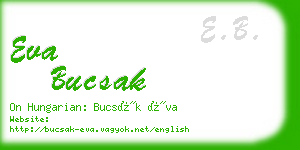 eva bucsak business card